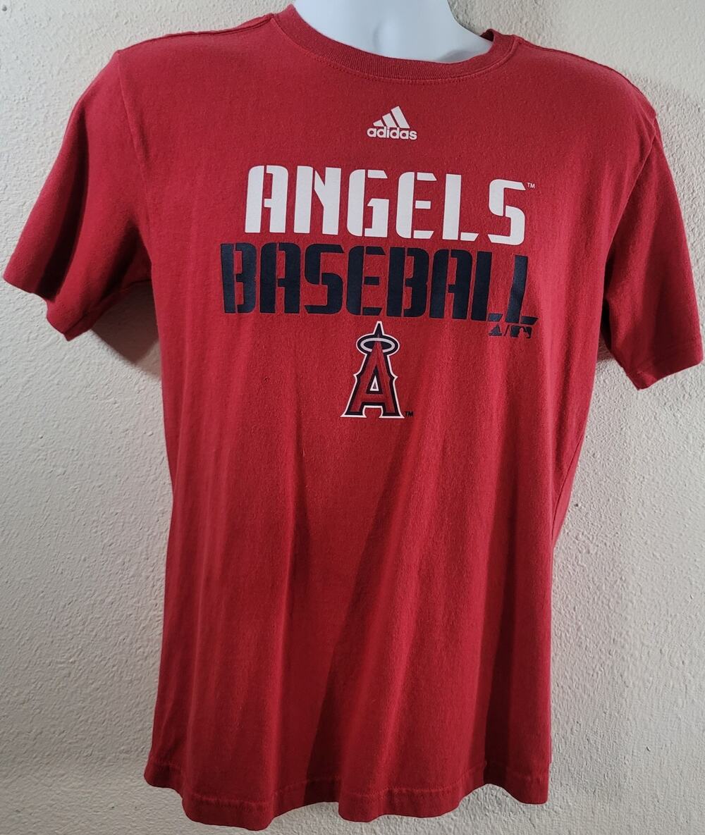 Adidas Red Angels Baseball MLB Graphic Shirt Large 14 16 Lightweight Soft